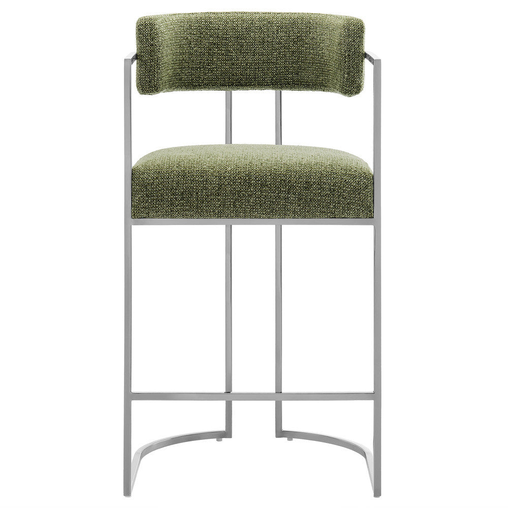 Modway Huron Curved Back Fabric and Metal Counter Stool by Modway-EEI-7227