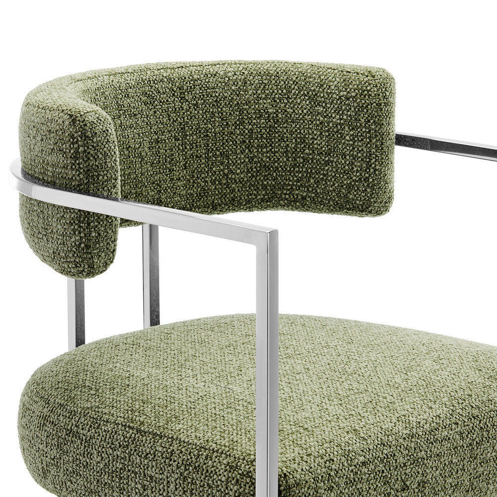 Modway Huron Curved Back Fabric and Metal Counter Stool by Modway-EEI-7227