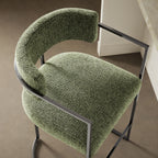 Modway Huron Curved Back Fabric and Metal Counter Stool by Modway-EEI-7227