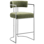 Modway Huron Curved Back Fabric and Metal Counter Stool by Modway-EEI-7227