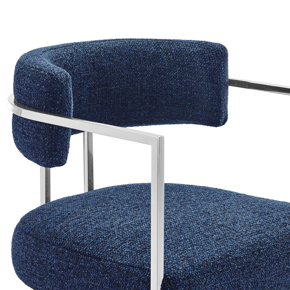 Modway Huron Curved Back Fabric and Metal Counter Stool by Modway-EEI-7227