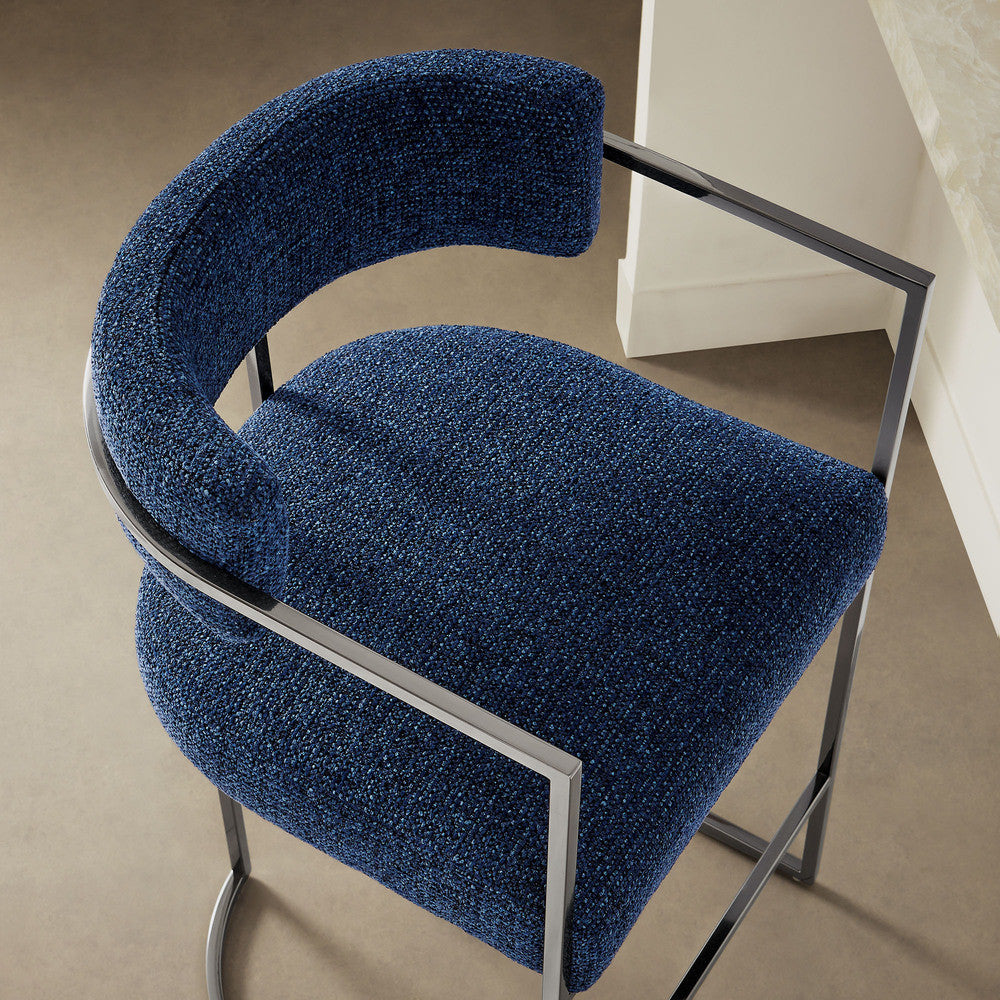 Modway Huron Curved Back Fabric and Metal Counter Stool by Modway-EEI-7227