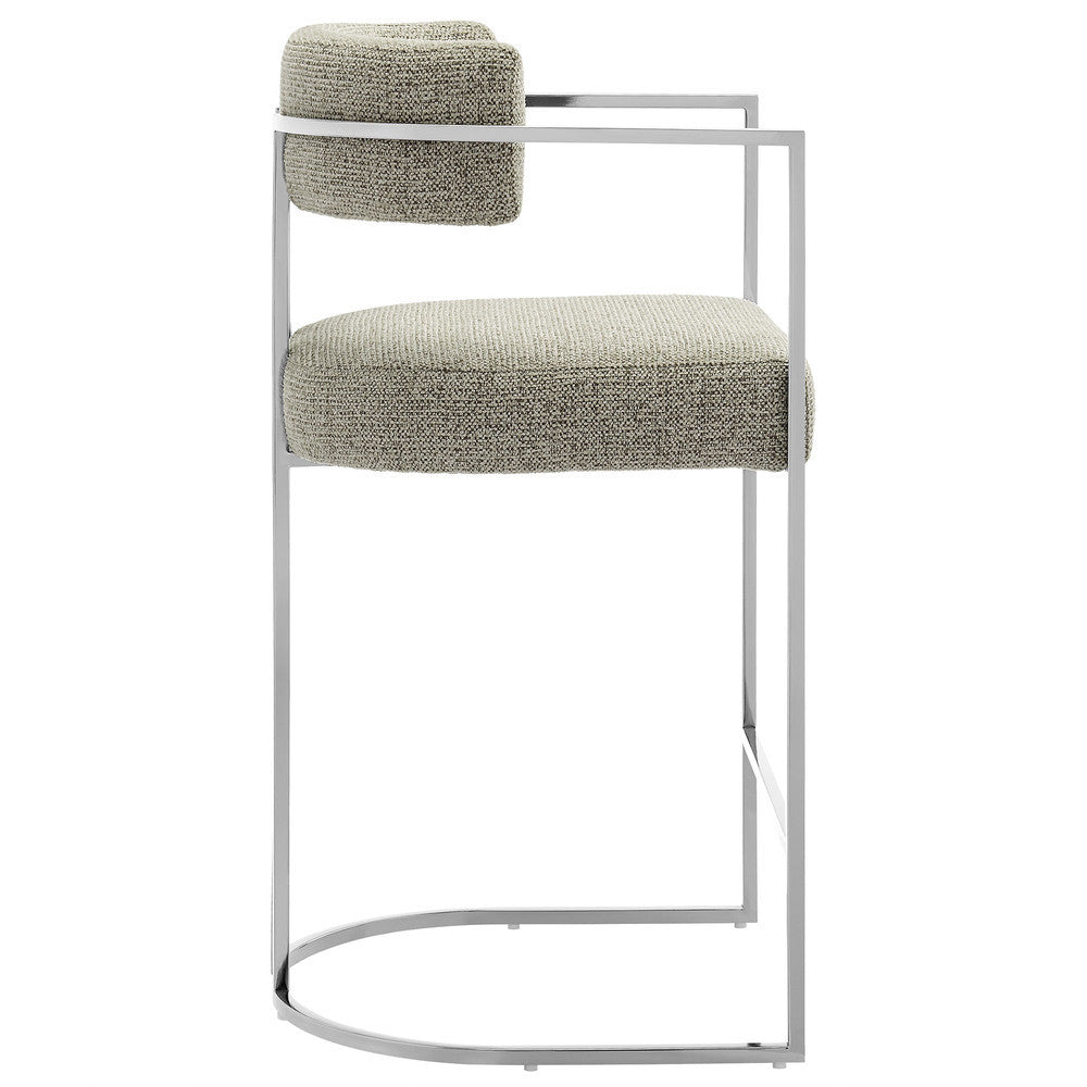 Modway Huron Curved Back Fabric and Metal Counter Stool by Modway-EEI-7227