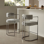 Modway Huron Curved Back Fabric and Metal Counter Stool by Modway-EEI-7227