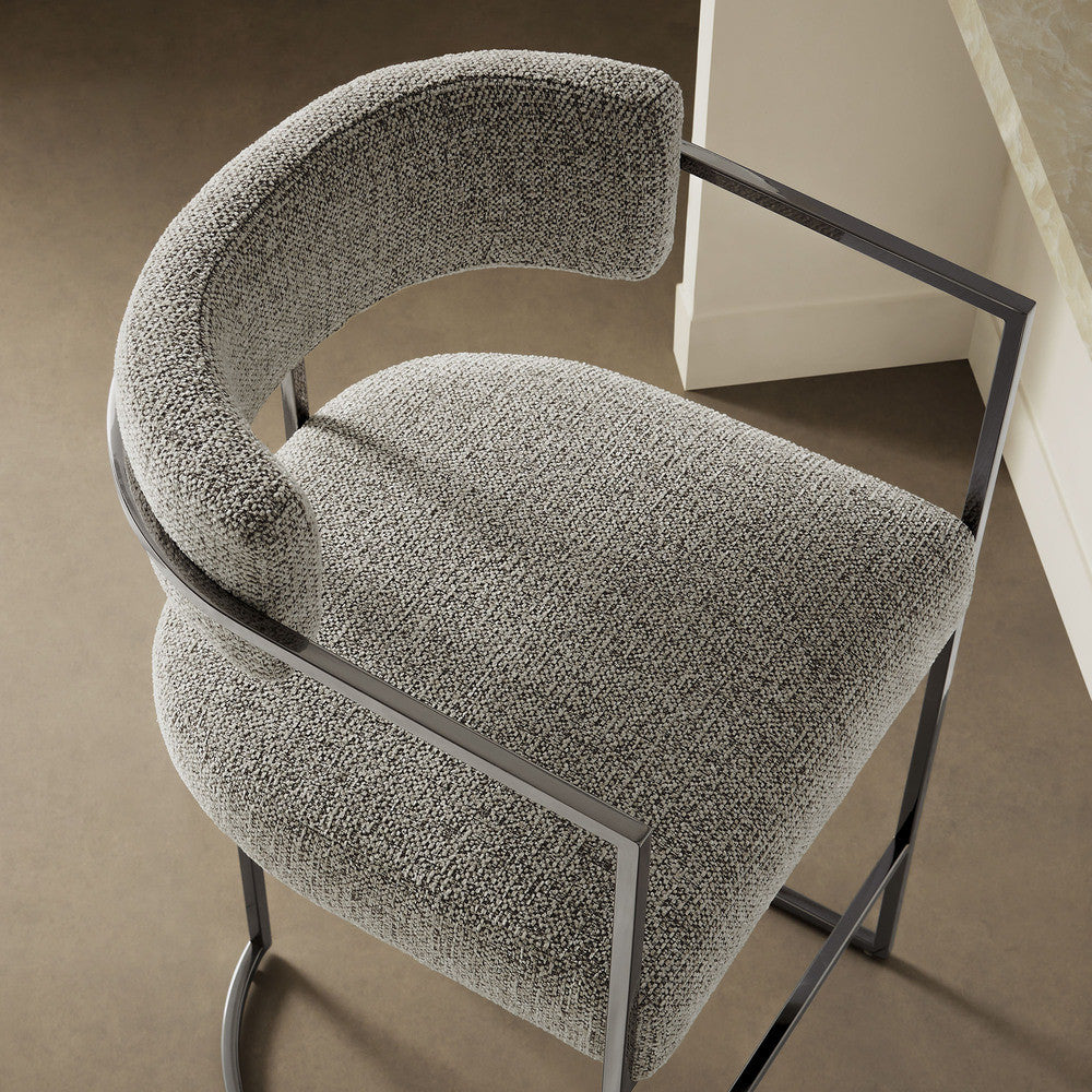 Modway Huron Curved Back Fabric and Metal Counter Stool by Modway-EEI-7227