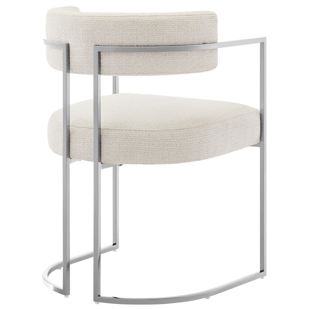 Modway Huron Curved Back Fabric and Metal Dining Accent Chair by Modway-EEI-7228