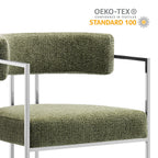 Modway Huron Curved Back Fabric and Metal Dining Accent Chair by Modway-EEI-7228