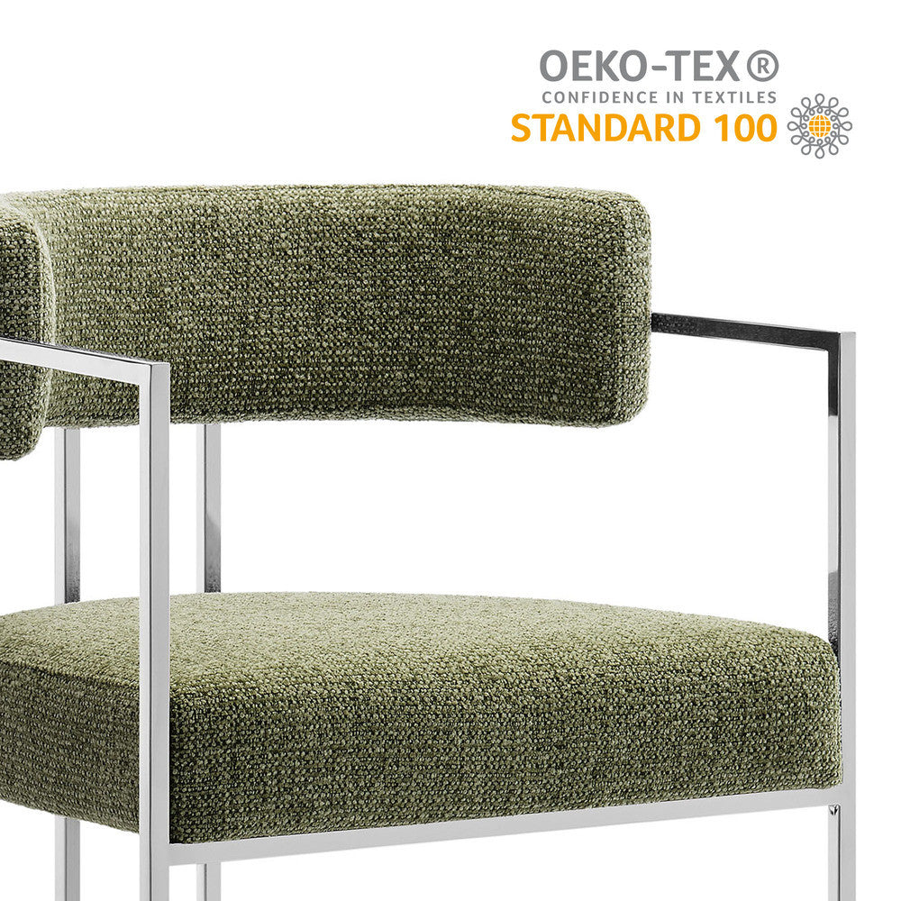 Modway Huron Curved Back Fabric and Metal Dining Accent Chair by Modway-EEI-7228