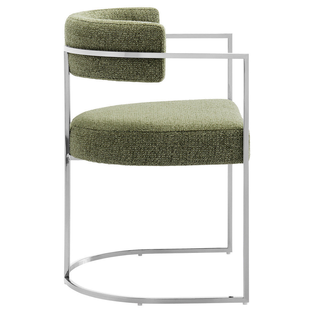 Modway Huron Curved Back Fabric and Metal Dining Accent Chair by Modway-EEI-7228