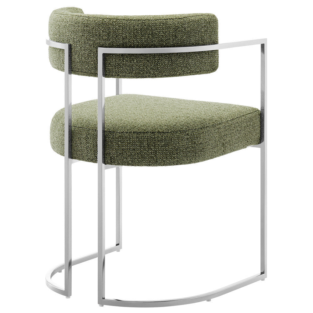 Modway Huron Curved Back Fabric and Metal Dining Accent Chair by Modway-EEI-7228