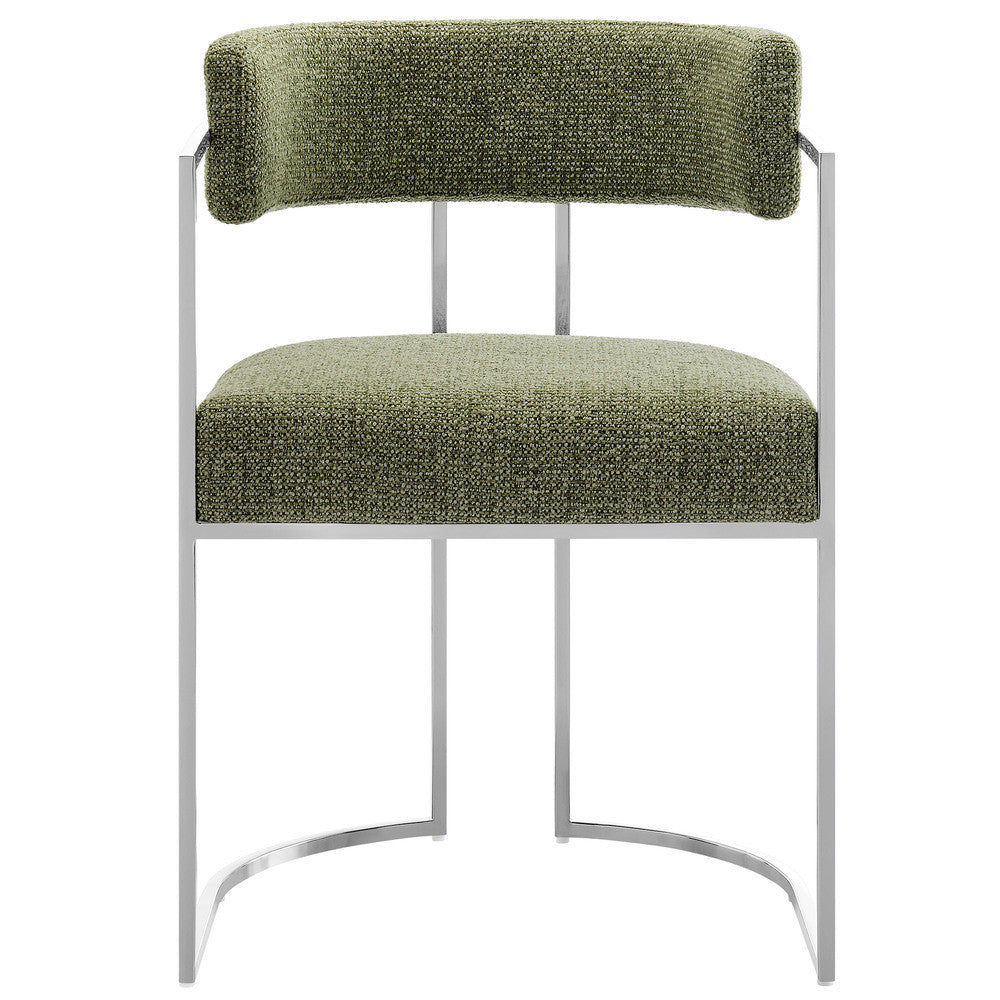 Modway Huron Curved Back Fabric and Metal Dining Accent Chair by Modway-EEI-7228