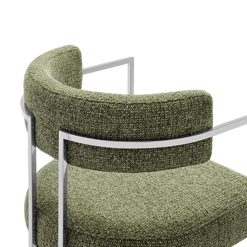 Modway Huron Curved Back Fabric and Metal Dining Accent Chair by Modway-EEI-7228