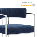 Modway Huron Curved Back Fabric and Metal Dining Accent Chair by Modway-EEI-7228