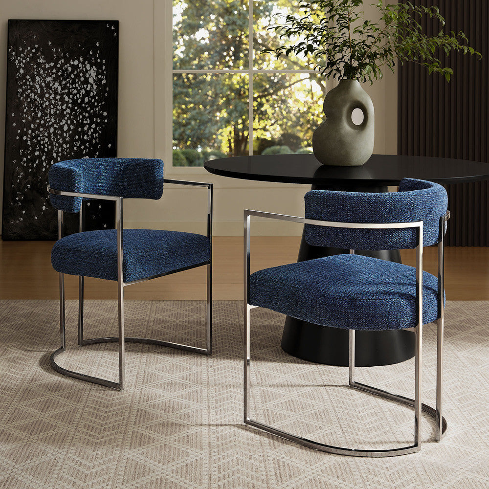 Modway Huron Curved Back Fabric and Metal Dining Accent Chair by Modway-EEI-7228