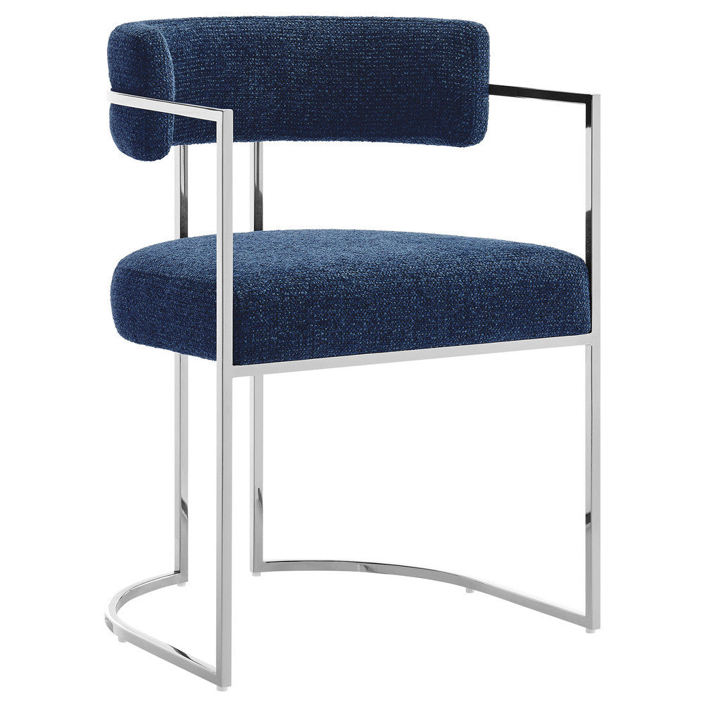 Modway Huron Curved Back Fabric and Metal Dining Accent Chair by Modway-EEI-7228