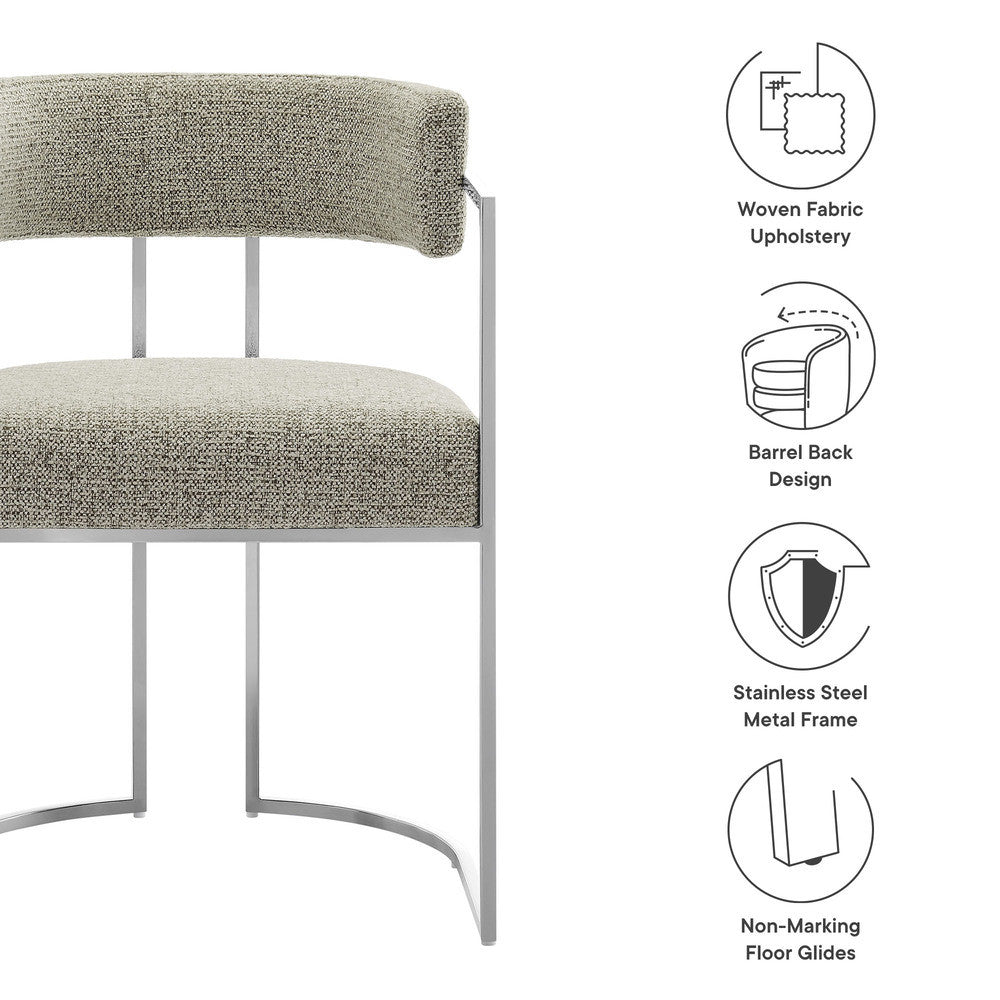 Modway Huron Curved Back Fabric and Metal Dining Accent Chair by Modway-EEI-7228