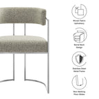 Modway Huron Curved Back Fabric and Metal Dining Accent Chair by Modway-EEI-7228