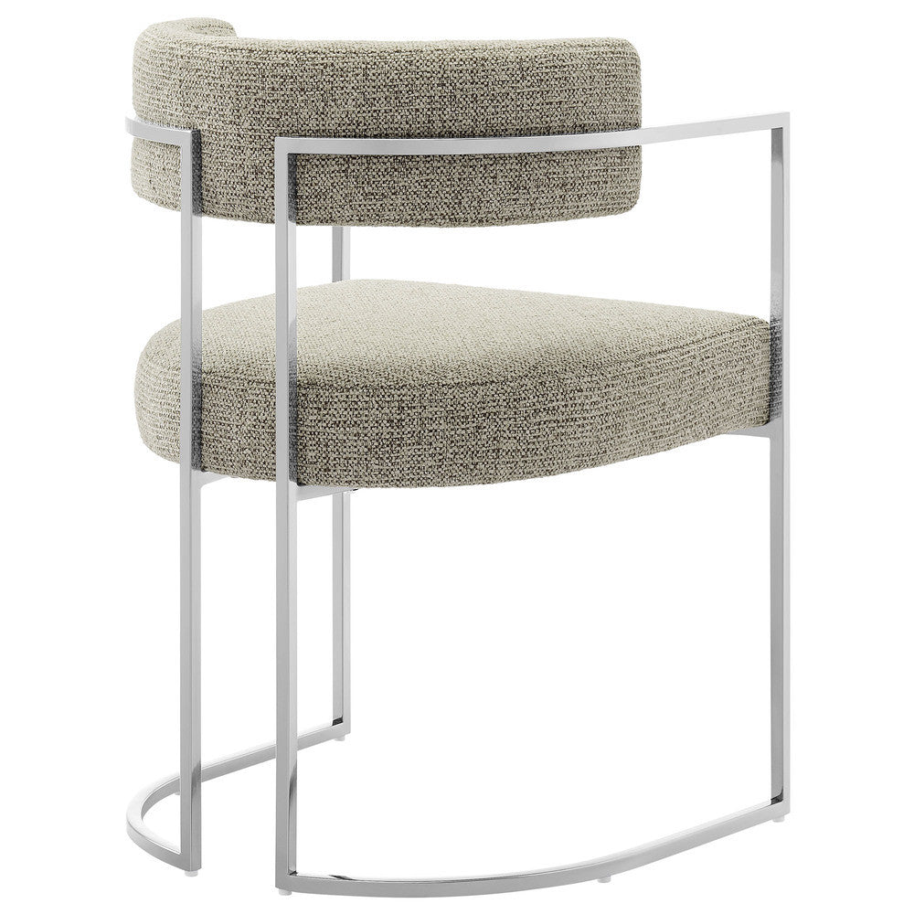 Modway Huron Curved Back Fabric and Metal Dining Accent Chair by Modway-EEI-7228