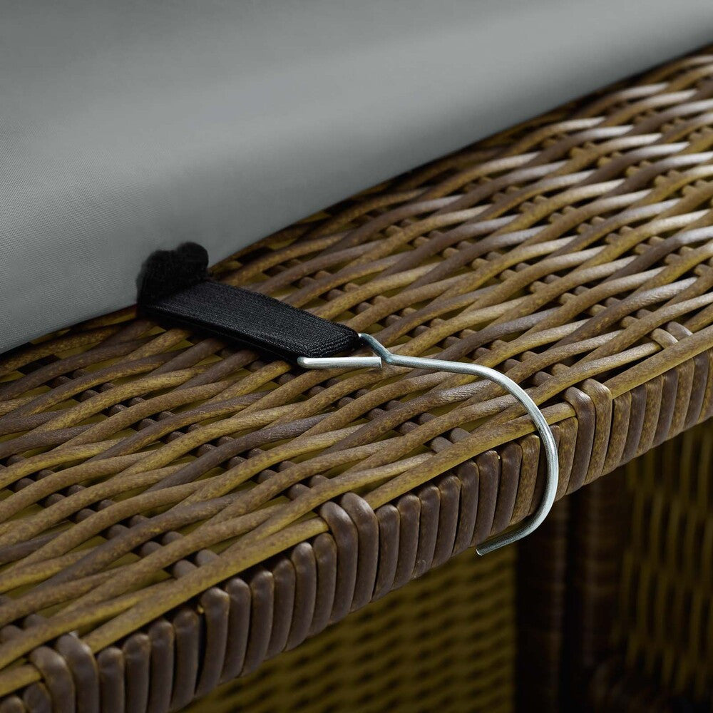 EEI-3135-GRY Immerse Convene / Sojourn / Summon Daybed Outdoor Patio Furniture Cover by Modway