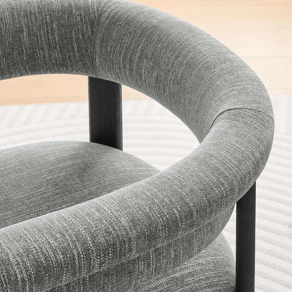 EEI-6776 Imogen Fabric Upholstered Barrel Dining Chairs Set of 2 by Modway