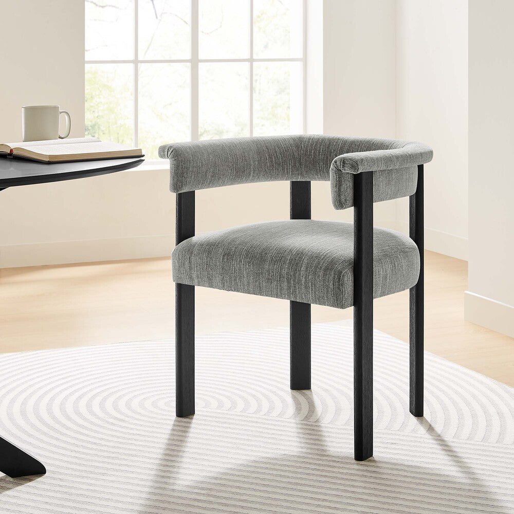 EEI-6776 Imogen Fabric Upholstered Barrel Dining Chairs Set of 2 by Modway