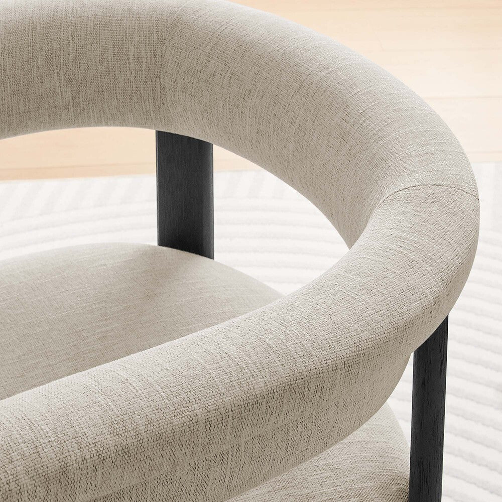 EEI-6776 Imogen Fabric Upholstered Barrel Dining Chairs Set of 2 by Modway