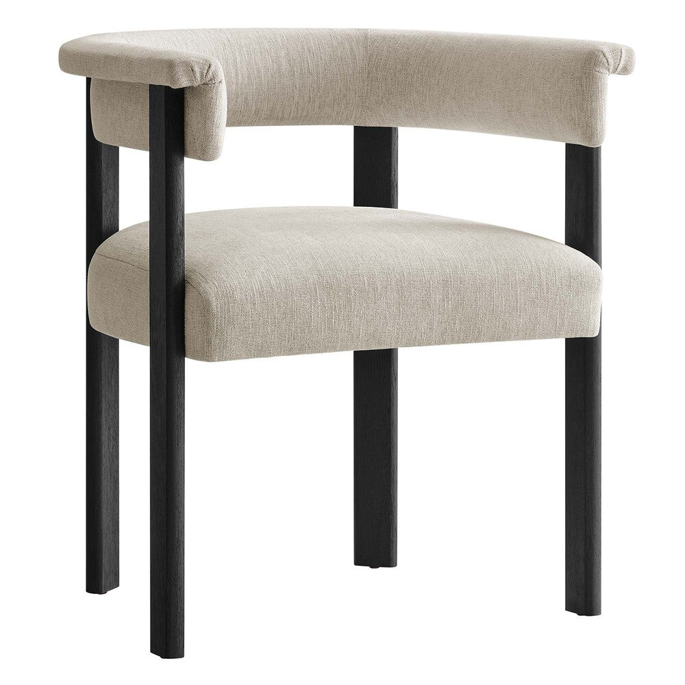 EEI-6776 Imogen Fabric Upholstered Barrel Dining Chairs Set of 2 by Modway