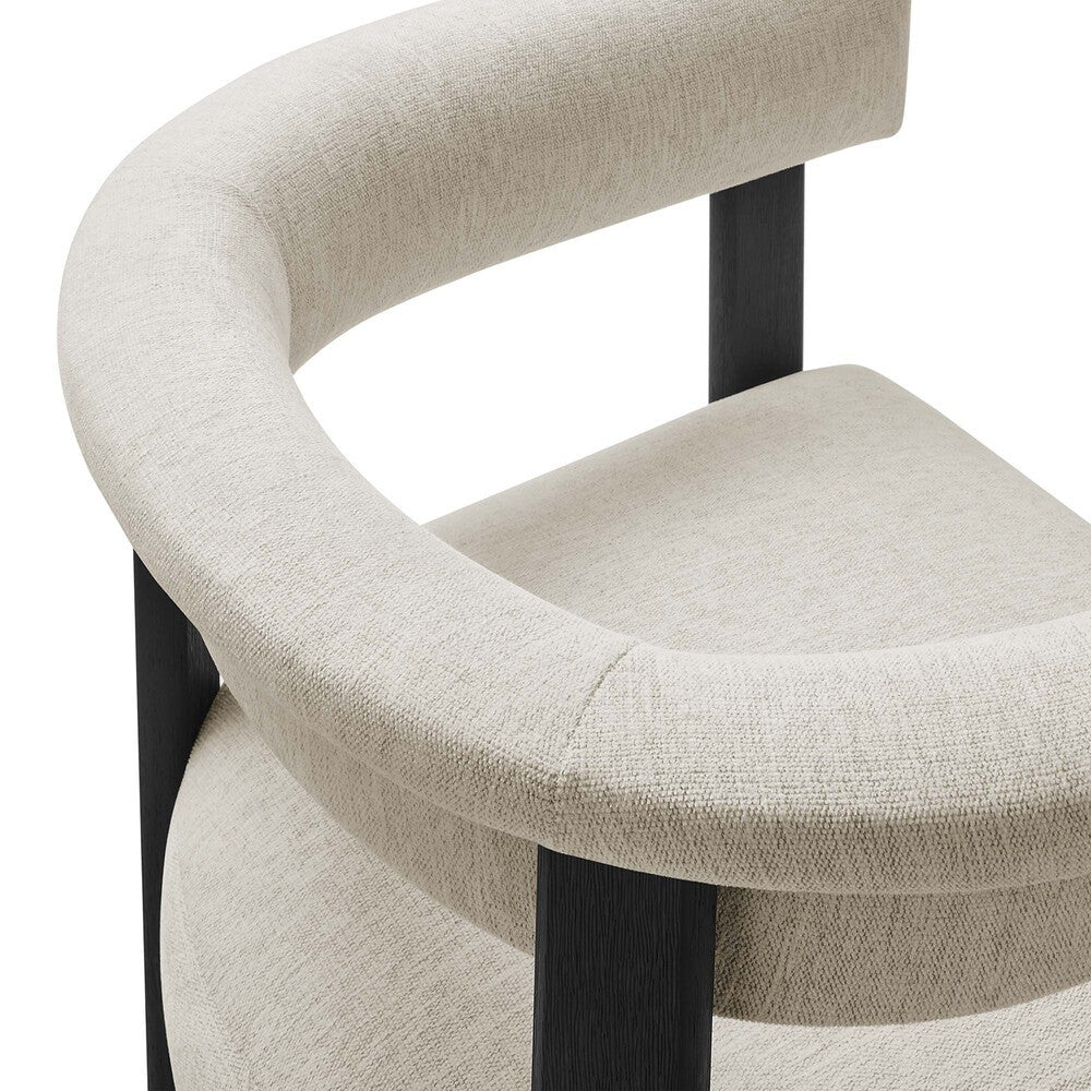 EEI-6776 Imogen Fabric Upholstered Barrel Dining Chairs Set of 2 by Modway