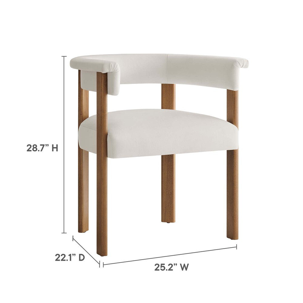 EEI-6775 Imogen Performance Velvet Barrel Dining Chairs Set of 2 by Modway