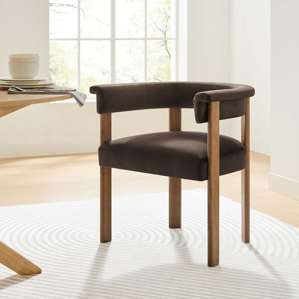 EEI-6775 Imogen Performance Velvet Barrel Dining Chairs Set of 2 by Modway