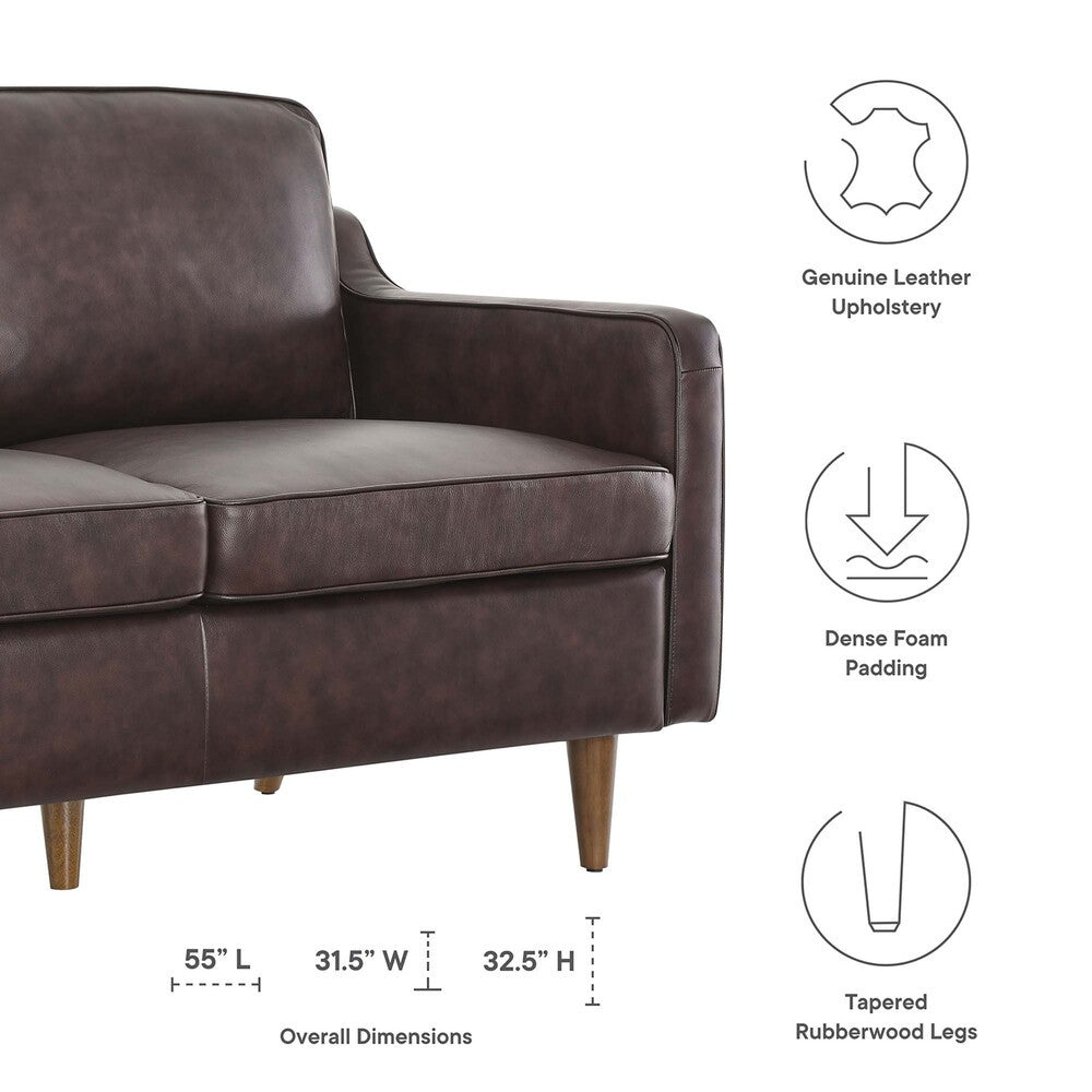 EEI-5554 Impart Genuine Leather Loveseat by Modway