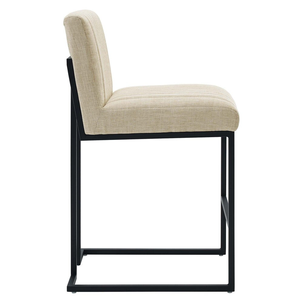 Modway Indulge Channel Tufted Fabric Counter Stool by Modway-EEI-4653-BEI