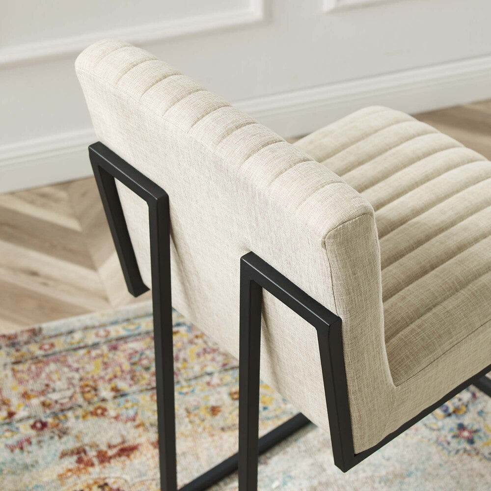Modway Indulge Channel Tufted Fabric Counter Stool by Modway-EEI-4653-BEI