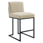 Modway Indulge Channel Tufted Fabric Counter Stools Set of 2 by Modway-EEI-5741-BEI