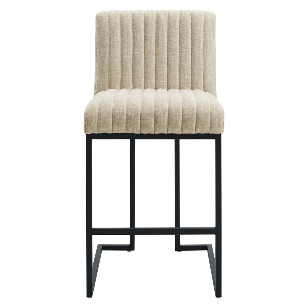 Modway Indulge Channel Tufted Fabric Counter Stools Set of 2 by Modway-EEI-5741-BEI