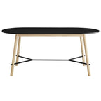 EEI-6836-BLK-OAK Infuse 71" Wood Grain Dining Table by Modway