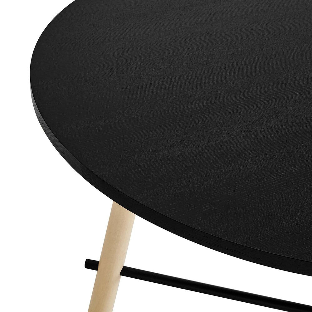 EEI-6836-BLK-OAK Infuse 71" Wood Grain Dining Table by Modway