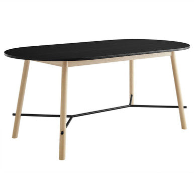 Modway EEI-6836-BLK-OAK Infuse 71" Wood Grain Dining Table Black Oak