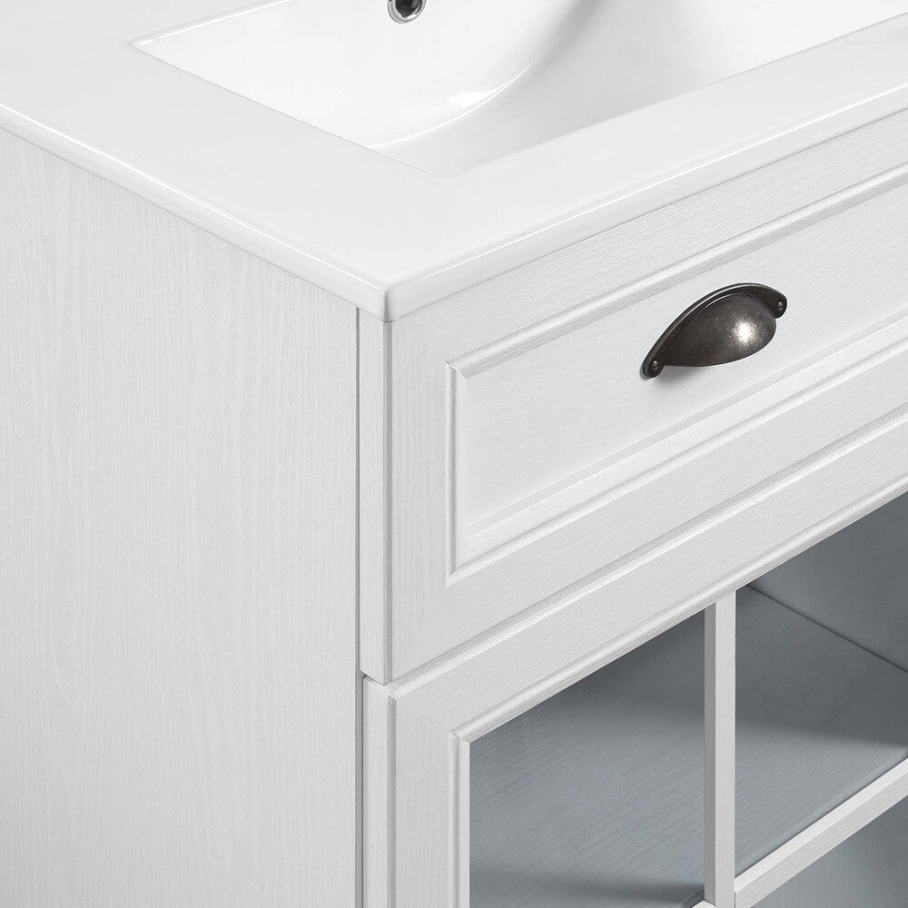 EEI-5428-WHI-WHI Isle 48" Double Bathroom Vanity Cabinet by Modway