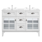 EEI-5428-WHI-WHI Isle 48" Double Bathroom Vanity Cabinet by Modway