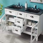 EEI-5480-WHI-BLK Isle 48" Double Bathroom Vanity Cabinet by Modway