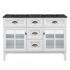 EEI-5480-WHI-BLK Isle 48" Double Bathroom Vanity Cabinet by Modway