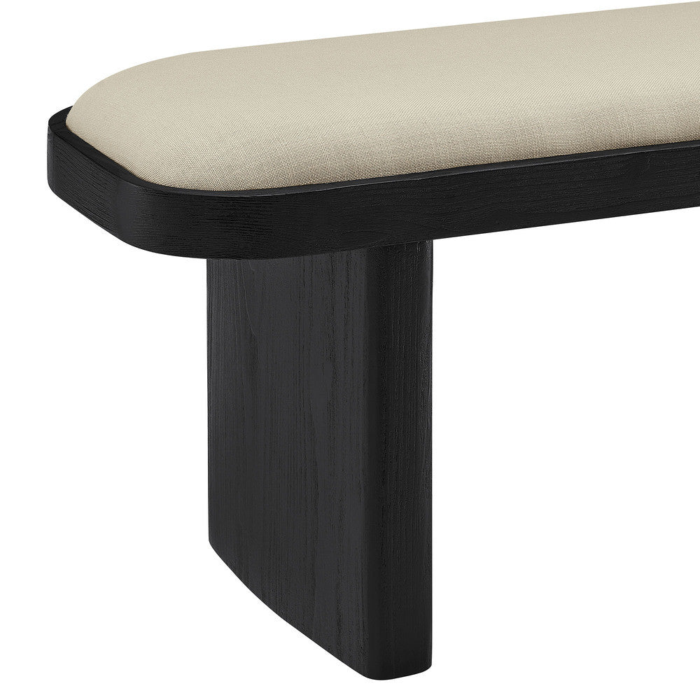 Modway Iver 43" Upholstered Wood Accent Bench by Modway-EEI-7143-BLK-FLX