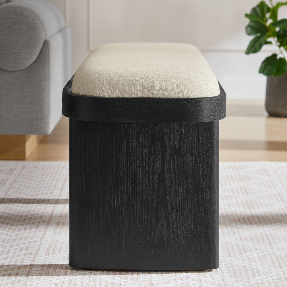 Modway Iver 43" Upholstered Wood Accent Bench by Modway-EEI-7143-BLK-FLX