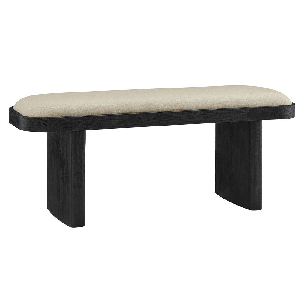 Modway Iver 43" Upholstered Wood Accent Bench by Modway-EEI-7143-BLK-FLX