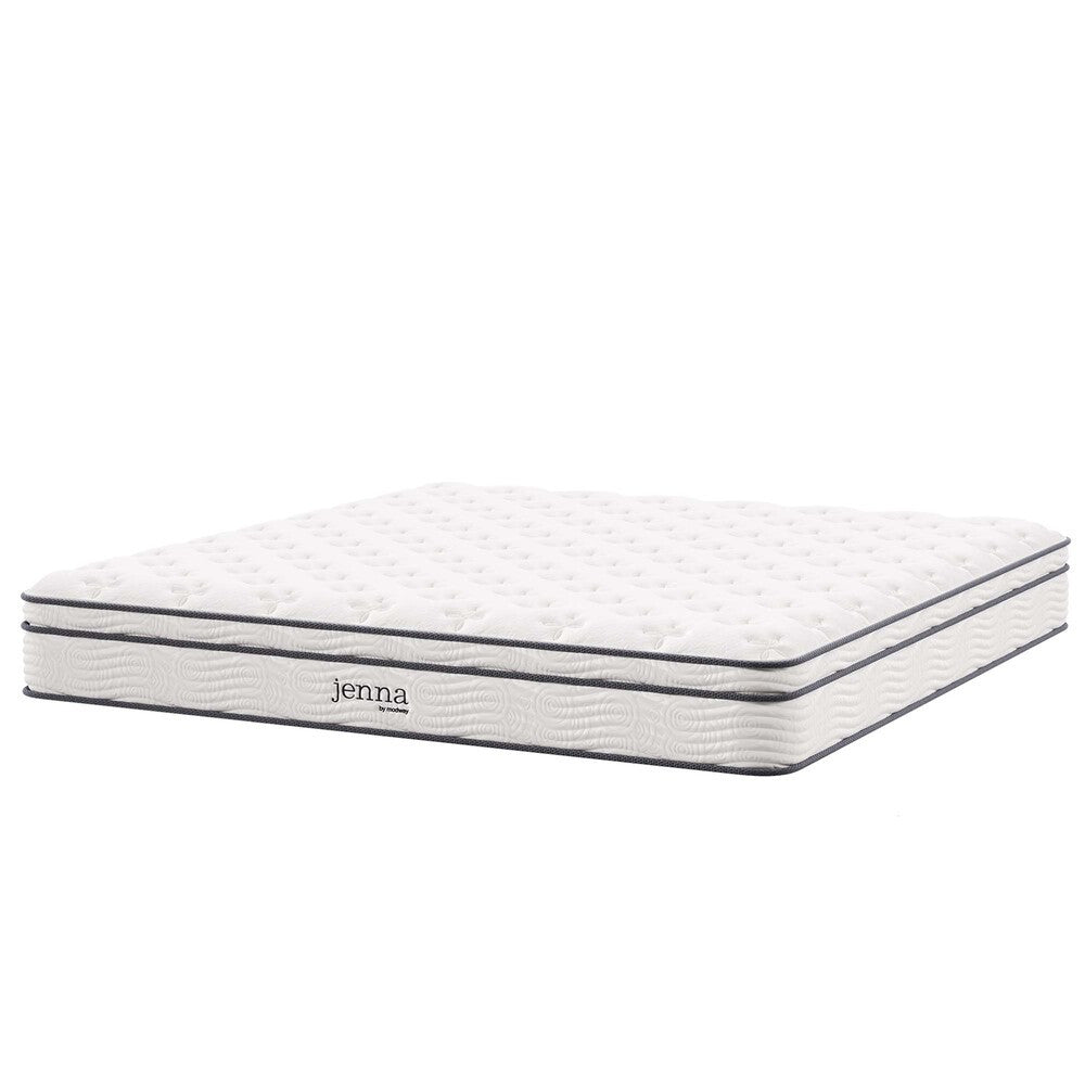 MOD-6080-WHI Jenna 10" Innerspring and Foam California King Mattress by Modway