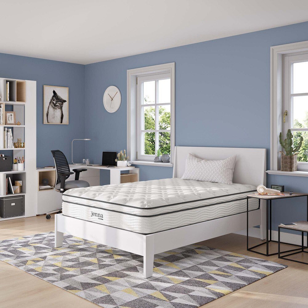 MOD-5769-WHI Jenna 10" Innerspring and Foam Full Mattress by Modway