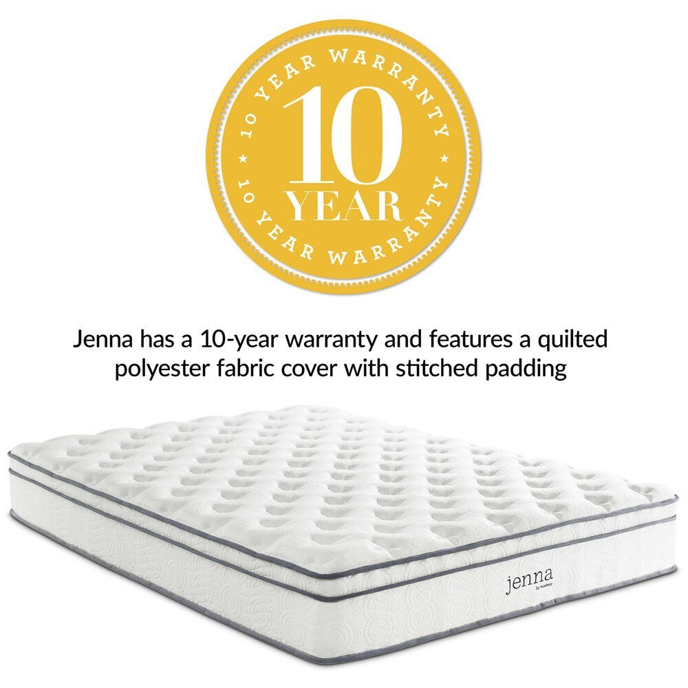 MOD-5771-WHI Jenna 10" Innerspring and Foam King Mattress by Modway