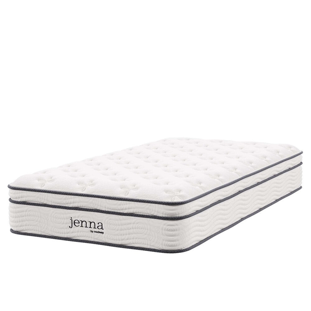 MOD-5768-WHI Jenna 10" Innerspring and Foam Twin Mattress by Modway