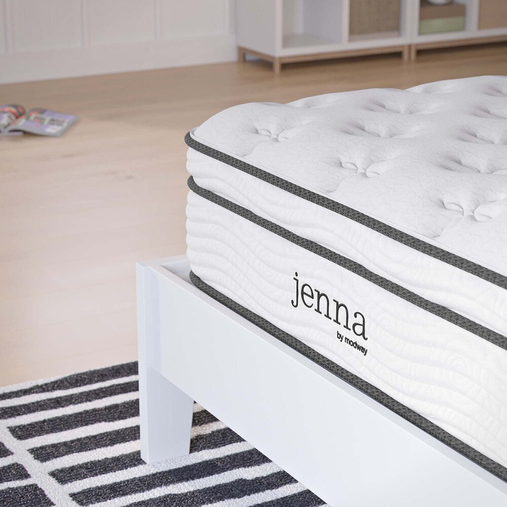 MOD-6363-WHI Jenna 10" Innerspring and Foam Twin XL Mattress by Modway